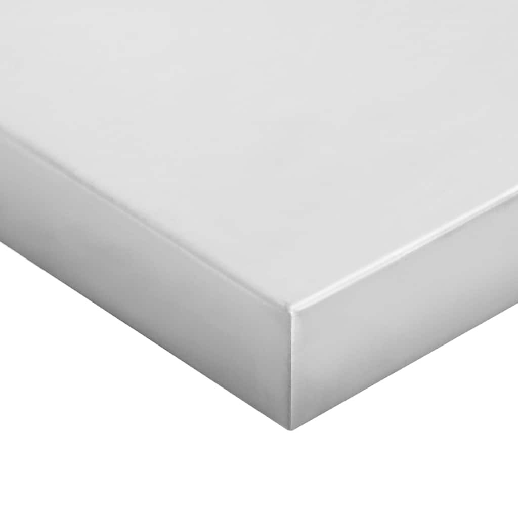 vidaXL Ράφια Τοίχου 2Τεμ. Ασημί 50x23,5x3 εκ. Ανοξείδωτο Ατσάλι