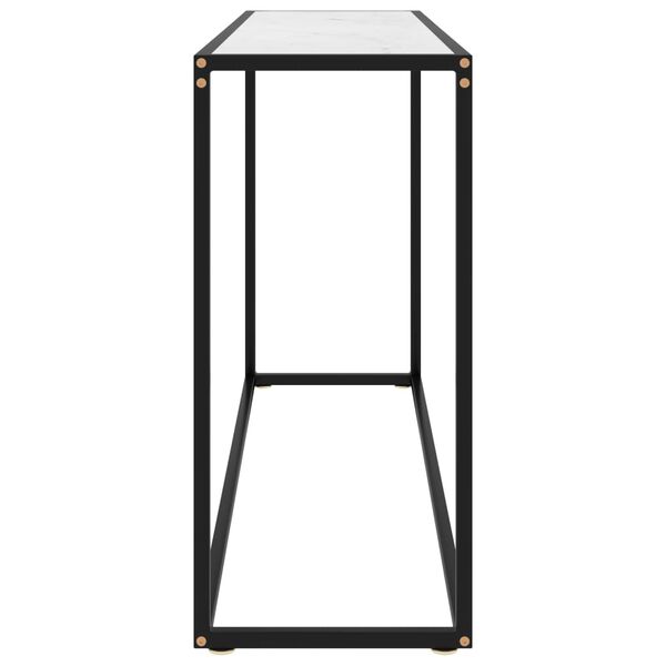 vidaXL Τραπέζι Κονσόλα Λευκό 120 x 35 x 75 εκ. από Ψημένο Γυαλί