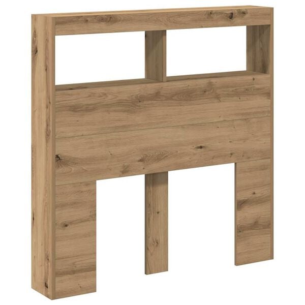vidaXL Κεφαλάρι με Αποθηκευτικό Χώρο & LED Artisan Δρυς 100x17x102 εκ.