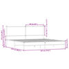 vidaXL Σκελετός Κρεβ. Χωρίς Στρώμα Sonoma Δρυς 183x213 εκ. Μεταλλικό
