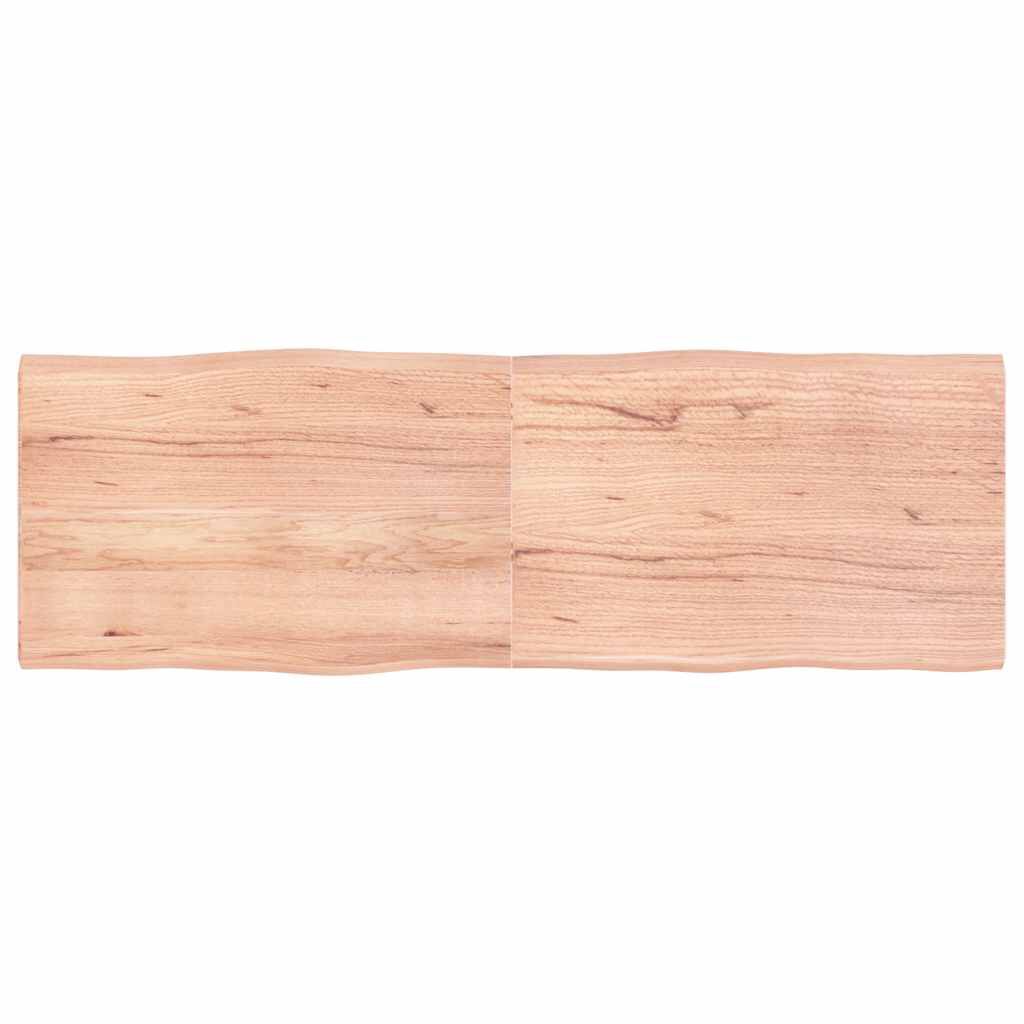vidaXL Επιφ Τραπεζιού Αν Καφέ 180x60x(2-4)εκ.Ακατέργ. Μασίφ Ξύλο Δρυός