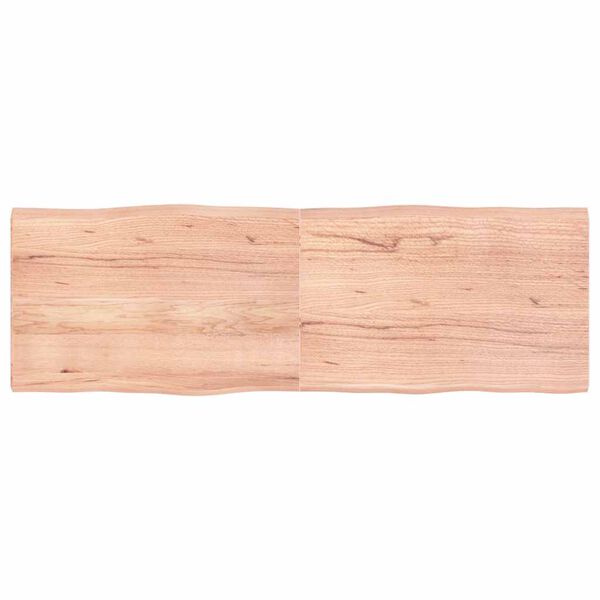vidaXL Επιφ Τραπεζιού Αν Καφέ 180x60x(2-4)εκ.Ακατέργ. Μασίφ Ξύλο Δρυός
