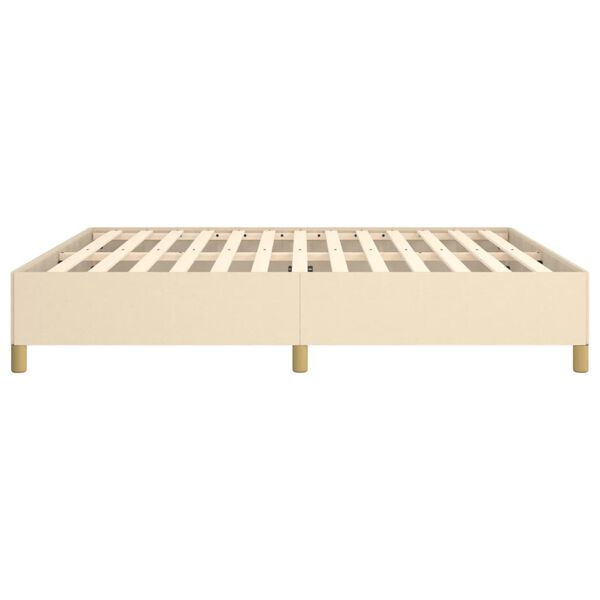 vidaXL Σκελετός Κρεβατιού Χωρίς Στρώμα Κρεμ 180x200 εκ. Υφασμάτινο