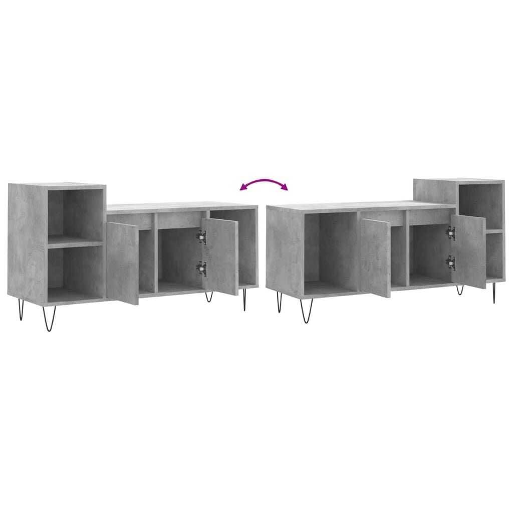 vidaXL Έπιπλο Τηλεόρασης Γκρι Σκυρ. 100x35x55 εκ. Επεξ. Ξύλο