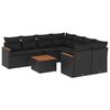 vidaXL Patio Sofa Set 9-&theta;έ&sigma;&iota;&alpha; Black