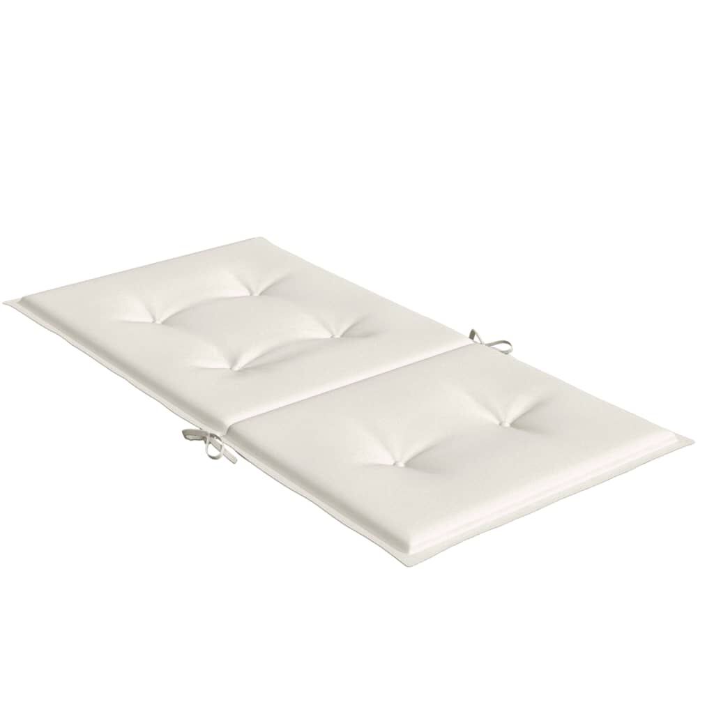 vidaXL Μαξιλάρια Καρέκλας με Πλάτη 6 τεμ. Κρεμ 100x50x4 εκ. Ύφασμα