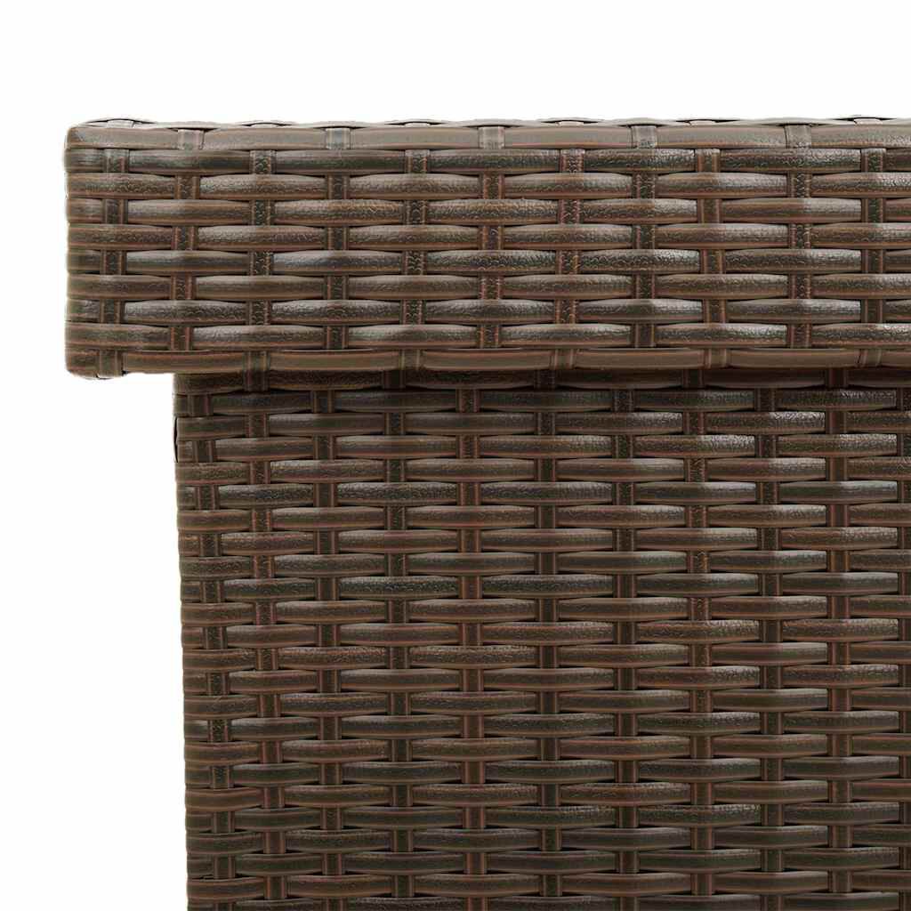 vidaXL Κουτί Αποθήκευσης Κήπου με Ρόδες 160x55x75 εκ. Συνθετικό Ρατάν