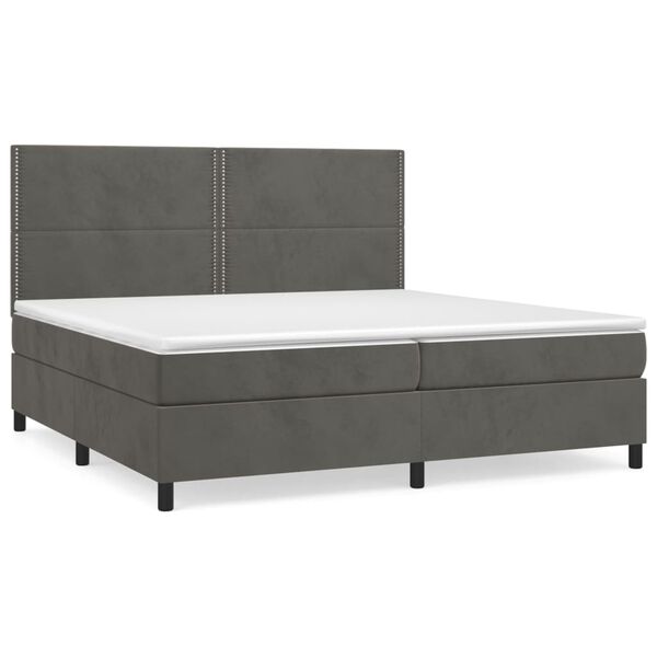 vidaXL &Kappa;&rho;&epsilon;&beta;ά&tau;&iota; Boxspring &mu;&epsilon; &Sigma;&tau;&rho;ώ&mu;&alpha; &Sigma;&kappa;&omicron;ύ&rho;&omicron; &Gamma;&kappa;&rho;&iota; 200x200 &epsilon;&kappa;. &Beta;&epsilon;&lambda;&omicron;ύ&delta;&iota;&nu;&omicron;