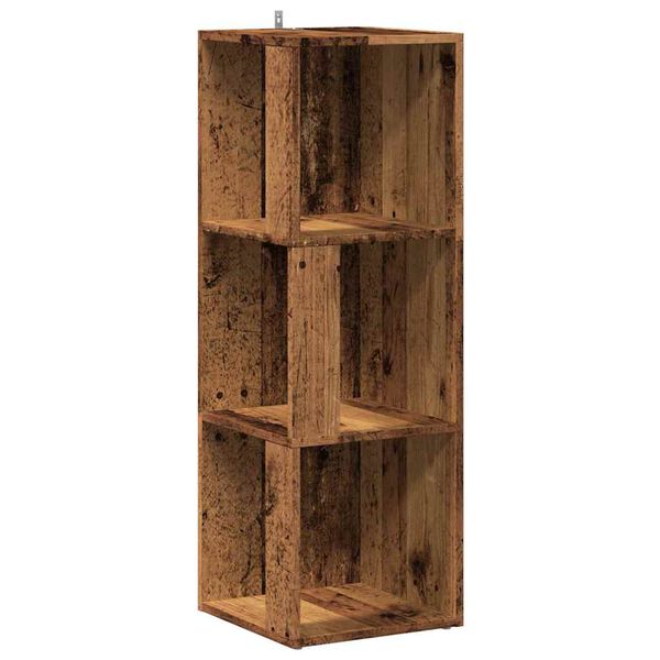 vidaXL Γωνιακό ντουλάπι παλιό ξύλο 33x33x100 cm Ξύλο μηχανής