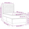 vidaXL &Kappa;&rho;&epsilon;&beta;ά&tau;&iota; Boxspring &mu;&epsilon; &Sigma;&tau;&rho;ώ&mu;&alpha; & LED &Sigma;&kappa;.&Gamma;&kappa;&rho;&iota; 90x200 &epsilon;&kappa;. &Upsilon;&phi;&alpha;&sigma;&mu;ά&tau;&iota;&nu;&omicron;
