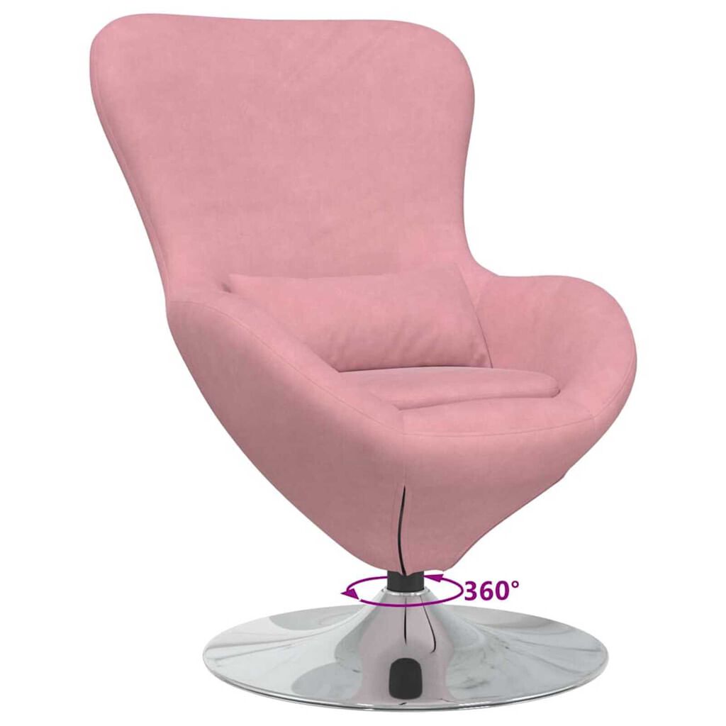 vidaXL Κάθισμα-αυγό Ροζ 63 x 73 x 90 εκ Βελούδο