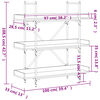 vidaXL Βιβλιοθήκη 3 Επιπέδων Μαύρη 100x33x108,5 εκ. Επεξεργ. Ξύλο