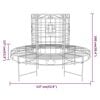 vidaXL Παγκάκι Δέντρου Κυκλικό Μαύρο Ø137 εκ. Ατσάλινο