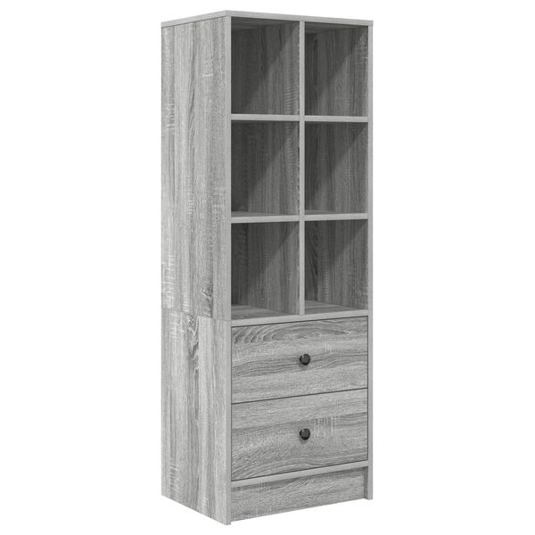 vidaXL Highboard Γκρι sonoma 45.5 x 34 x 127 εκ Επεξεργασμένο ξύλο