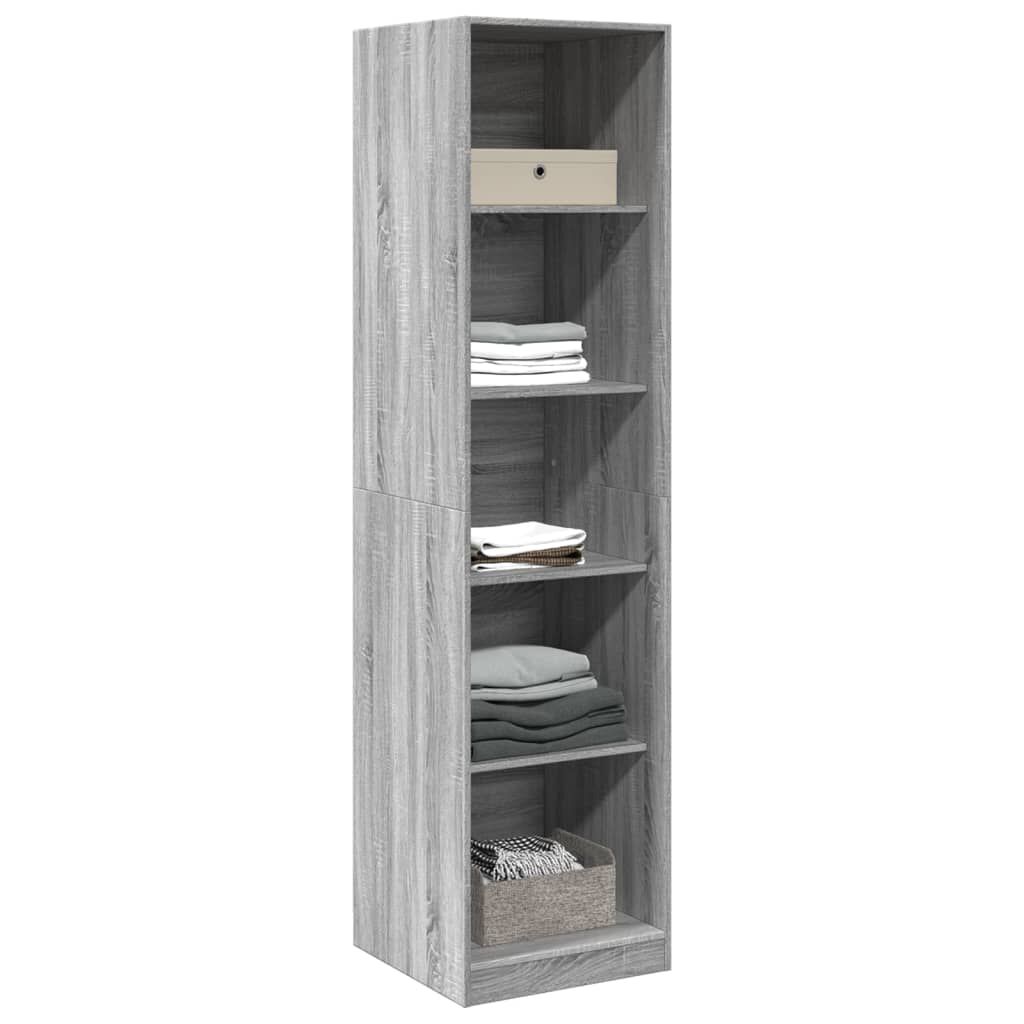 vidaXL Ντουλάπα Γκρι Sonoma 50x50x200 εκ. από Επεξεργασμένο Ξύλο