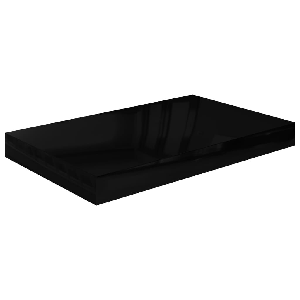 vidaXL Ράφι Τοίχου Γυαλιστερό Μαύρο 40x23x3,8 εκ. MDF