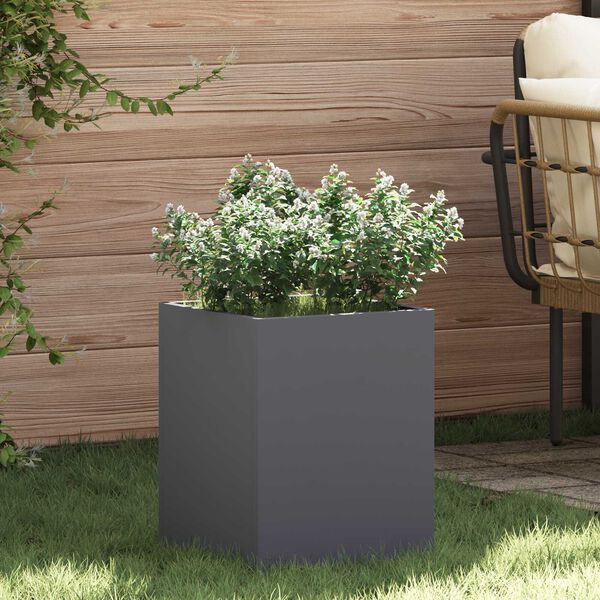 vidaXL Γλάστρα Κήπου Ανθρακί 50 x 32 x 40 εκ Κρύα έλαση από χάλυβα