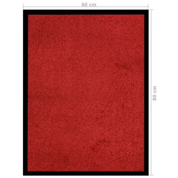 vidaXL Πατάκι Εισόδου Κόκκινο 60 x 80 εκ.
