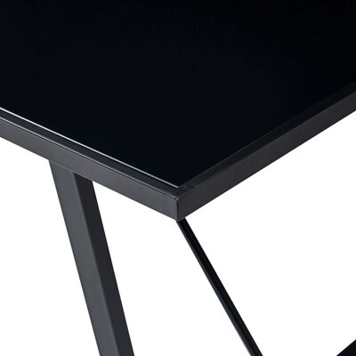 vidaXL Τραπεζαρία Μαύρη 180 x 90 x 75 εκ. από Ψημένο Γυαλί
