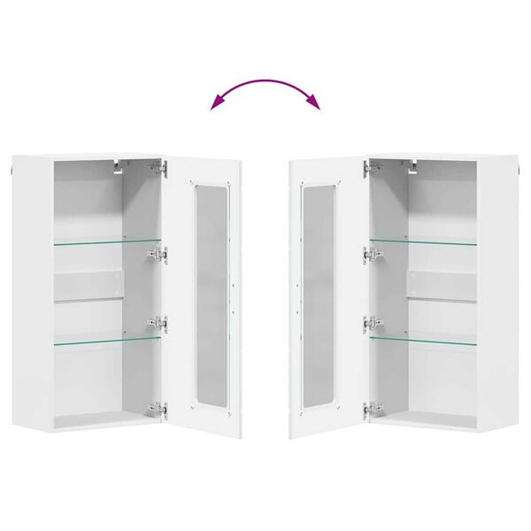 vidaXL Ντουλάπα τοίχου Λευκό 55 x 29 x 100 εκ Επεξεργασμένο ξύλο
