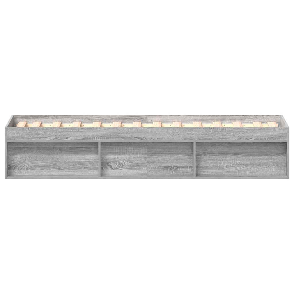 vidaXL Πλαίσιο Κρεβατιού Γκρι Sonoma 90 x 190 εκ.