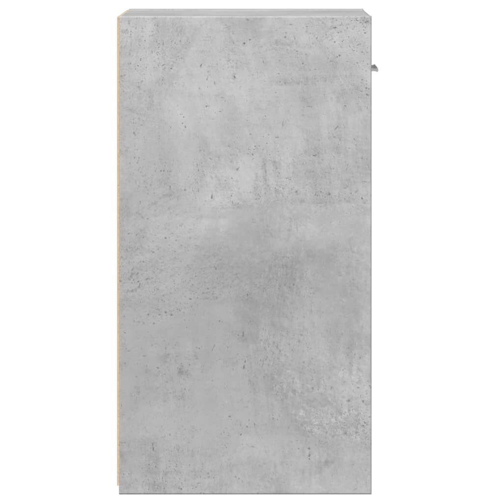 vidaXL Κομοδίνο Γκρι Σκυροδέματος 35x34x65 εκ. από Επεξεργασμένο Ξύλο