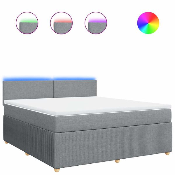 vidaXL &Kappa;&rho;&epsilon;&beta;ά&tau;&iota; Boxspring &mu;&epsilon; &Sigma;&tau;&rho;ώ&mu;&alpha; &Alpha;&nu;&omicron;&iota;&chi;&tau;ό &Gamma;&kappa;&rho;&iota; 180x200 &epsilon;&kappa;. &Upsilon;&phi;&alpha;&sigma;&mu;ά&tau;&iota;&nu;&omicron;