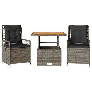 vidaXL &Sigma;&epsilon;&tau; &Tau;&rho;&alpha;&pi;&epsilon;&zeta;&alpha;&rho;ί&alpha;&sigmaf; &Kappa;ή&pi;&omicron;&upsilon; 3 &tau;&epsilon;&mu;. &Gamma;&kappa;&rho;&iota; &Sigma;&upsilon;&nu;&theta;. &Rho;&alpha;&tau;ά&nu; &mu;&epsilon; &Mu;&alpha;&xi;&iota;&lambda;ά&rho;&iota;&alpha;