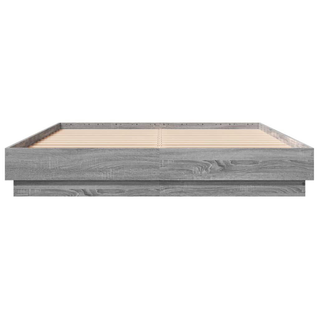 vidaXL Πλαίσιο Κρεβατιού με LED Γκρι sonoma 160 x 200 εκ.