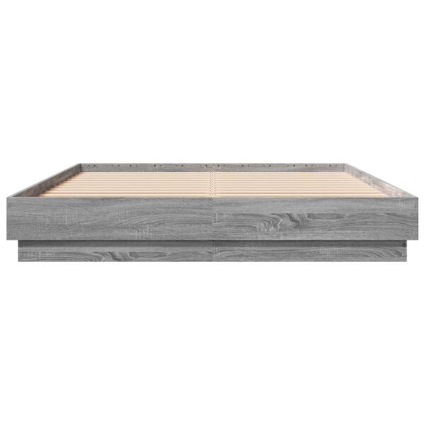 vidaXL Πλαίσιο Κρεβατιού με LED Γκρι sonoma 160 x 200 εκ.