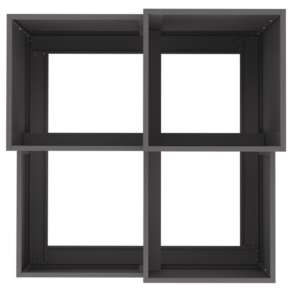 vidaXL Γλάστρα Κήπου 100x100x60 εκ Μαύρο Ατσάλι