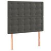 vidaXL Κρεβάτι Boxspring με Στρώμα Σκούρο Γκρι 80x200 εκ. Βελούδινο