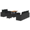 vidaXL &Sigma;&epsilon;&tau; &Kappa;&alpha;&nu;&alpha;&pi;έ &Kappa;ή&pi;&omicron;&upsilon; 8 pcs &Mu;&alpha;ύ&rho;&omicron; &sigma;&upsilon;&nu;&theta;&epsilon;&tau;&iota;&kappa;ό &rho;&alpha;&tau;ά&nu;