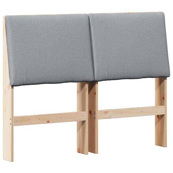 vidaXL Ταπετσαρισμένο κεφαλάρι Ανοιχτό γκρι 120 cm