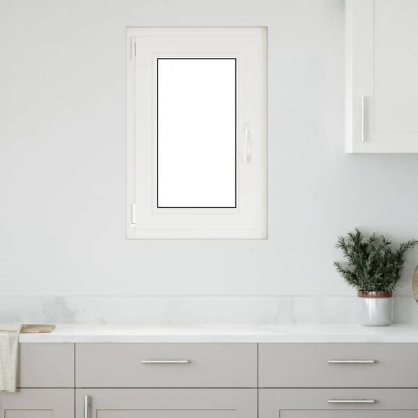 vidaXL Παράθυρο Υπογείου "RISOR" 50x75 εκ. Ανακλινόμενο & Περιστρεφόμενο DIN Αριστερό Ανθρακί
