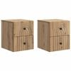vidaXL &Tau;&omicron;ί&chi;&omicron;&upsilon; &Kappa;&rho;&epsilon;&mu;&alpha;&sigma;&tau;ό &Kappa;&omicron;&mu;&omicron;&delta;ί&nu;&omicron; 2 pcs Artisan &Delta;&rho;&upsilon;&sigmaf; 33 x 34,5 x 40 &epsilon;&kappa;