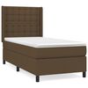 vidaXL Κρεβάτι Boxspring με Στρώμα Σκούρο Καφέ 80x200 εκ. Υφασμάτινο