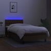 vidaXL &Kappa;&rho;&epsilon;&beta;ά&tau;&iota; Boxspring &mu;&epsilon; &Sigma;&tau;&rho;ώ&mu;&alpha; & LED &Sigma;&kappa;.&Kappa;&alpha;&phi;έ 100x200 &epsilon;&kappa; &Upsilon;&phi;&alpha;&sigma;&mu;ά&tau;&iota;&nu;&omicron;