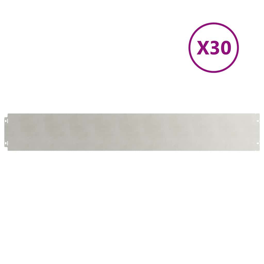 vidaXL Περιφράξεις γκαζόν 30 τεμάχια 15x103 cm από ανοξείδωτο ατσάλι