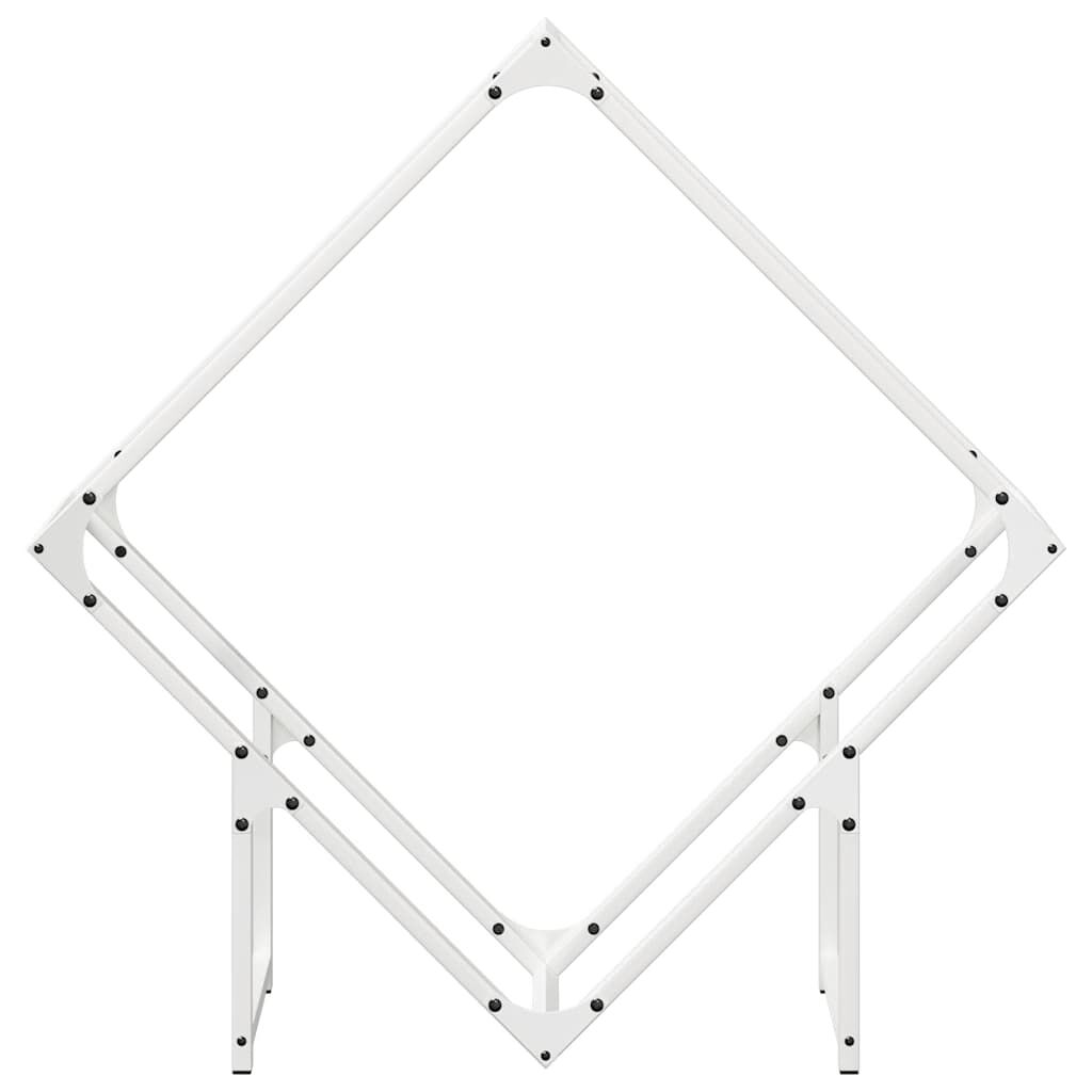 vidaXL Ράφι για καυσόξυλα Λευκό 80x25x80 εκ. Ατσάλι ψυχρής έλασης