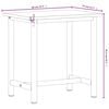 vidaXL Πάγκος Εργασίας 80x55x81,5 εκ. από Μασίφ Ξύλο Οξιάς και Μέταλλο