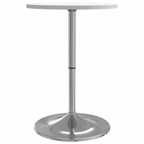 vidaXL Τραπέζι Μπαρ Λευκό 50x50x90 εκ. Επ. Ξύλο / Επιχρωμιωμένο Ατσάλι