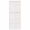 vidaXL Πόρτα αχυρώνα Λευκό 100 x 210 cm Μασίφ ξύλο πεύκου