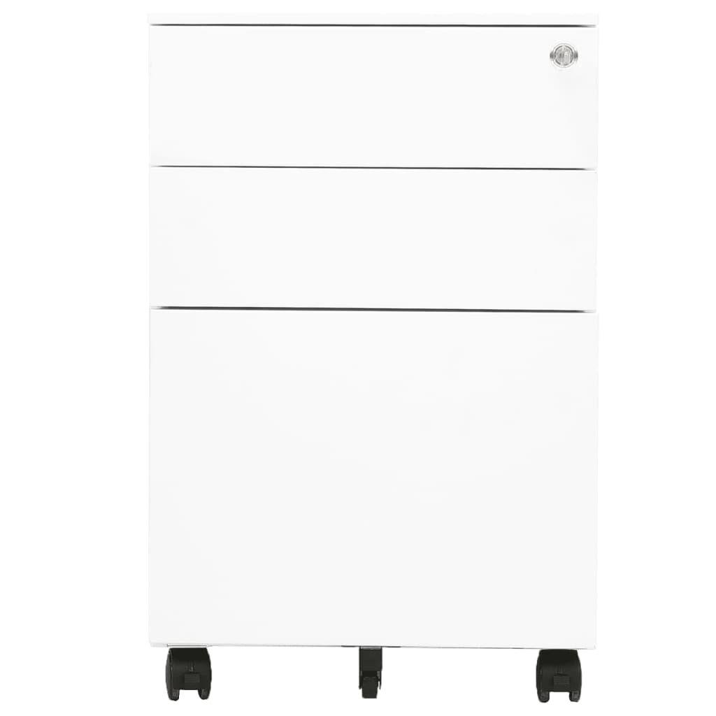 vidaXL Αρχειοθήκη Φορητή Λευκή 39 x 45 x 60 εκ. Ατσάλινη