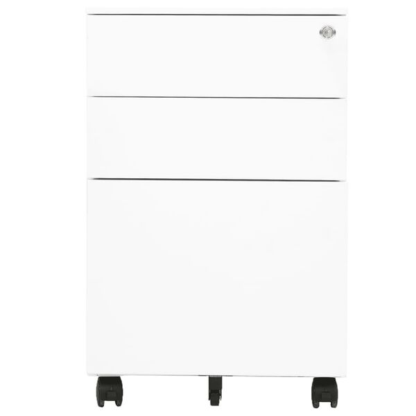 vidaXL Αρχειοθήκη Φορητή Λευκή 39 x 45 x 60 εκ. Ατσάλινη