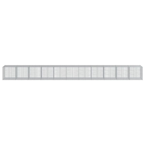 vidaXL Συρματοκιβώτιο με Κάλυμμα 1100x100x100 εκ. Γαλβανισμένο Χάλυβα