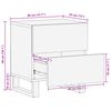 vidaXL Κομοδίνο με συρτάρι Καφέ 40 x 33 x 46 εκ. Μασίφ ξύλο μάνγκο