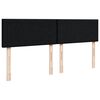 vidaXL Κρεβάτι Boxspring με Στρώμα Μαύρο 200x200 εκ. Υφασμάτινο