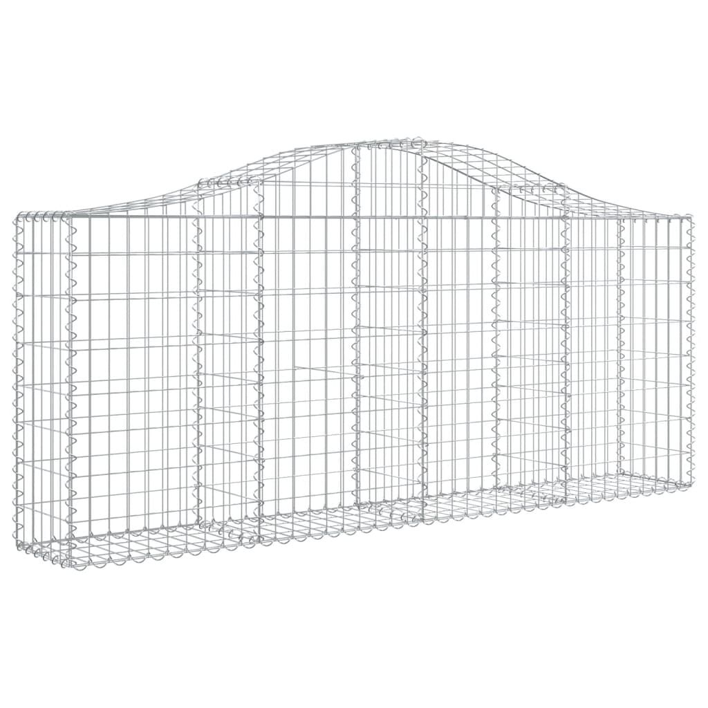vidaXL Συρματοκιβώτια Τοξωτά 6 τεμ. 200x30x80/100 εκ. Γαλβαν. Ατσάλι