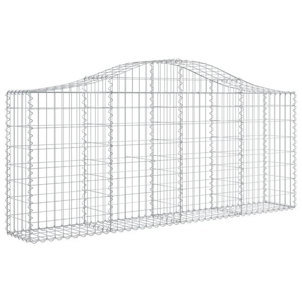 vidaXL Συρματοκιβώτια Τοξωτά 6 τεμ. 200x30x80/100 εκ. Γαλβαν. Ατσάλι